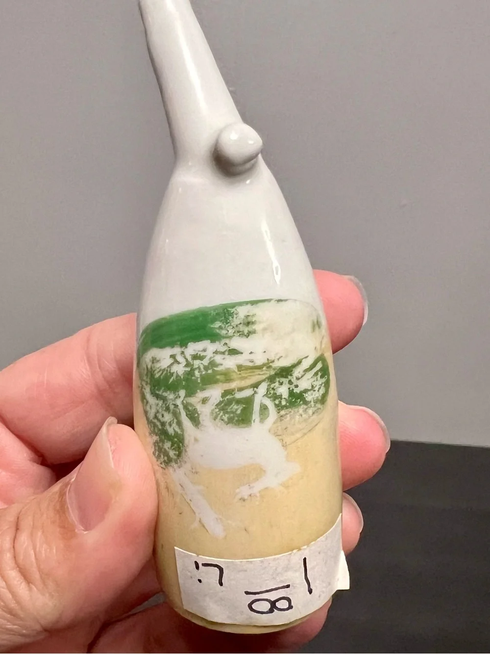 VTG Ceramic Pie Bird Pie Vent Deer Woodland Mountain Scene 3.5” Unmarked Rare
